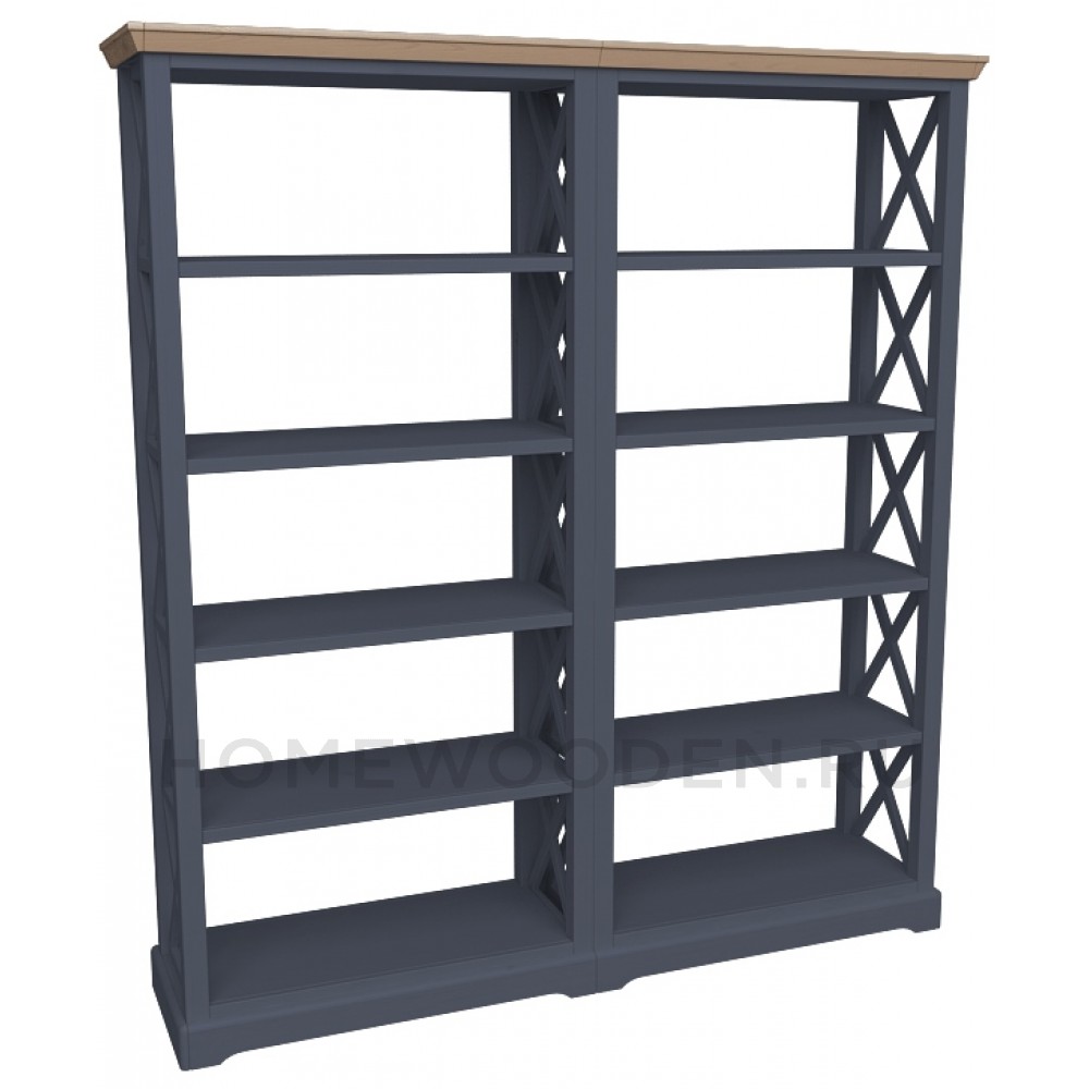 Стеллаж Форест сквозной серый 7012/бейц масло