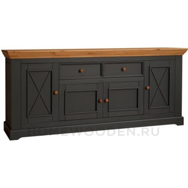 Комод Форест 4 двери 2 ящика серый 7012/бейц масло