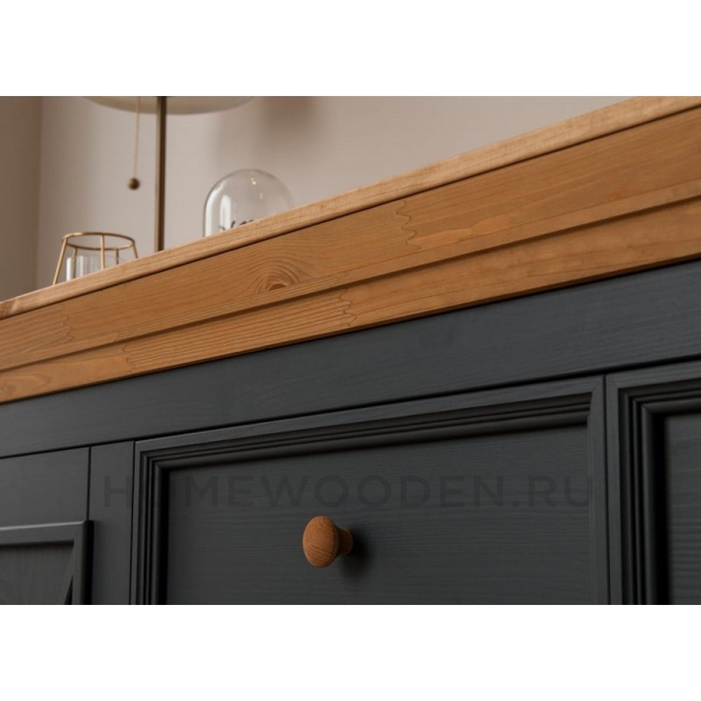 Комод Форест 4 двери 2 ящика серый 7012/бейц масло