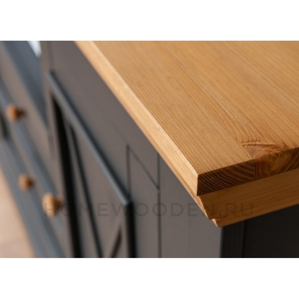 Комод Форест 2 двери 2 ящика серый 7012/бейц масло