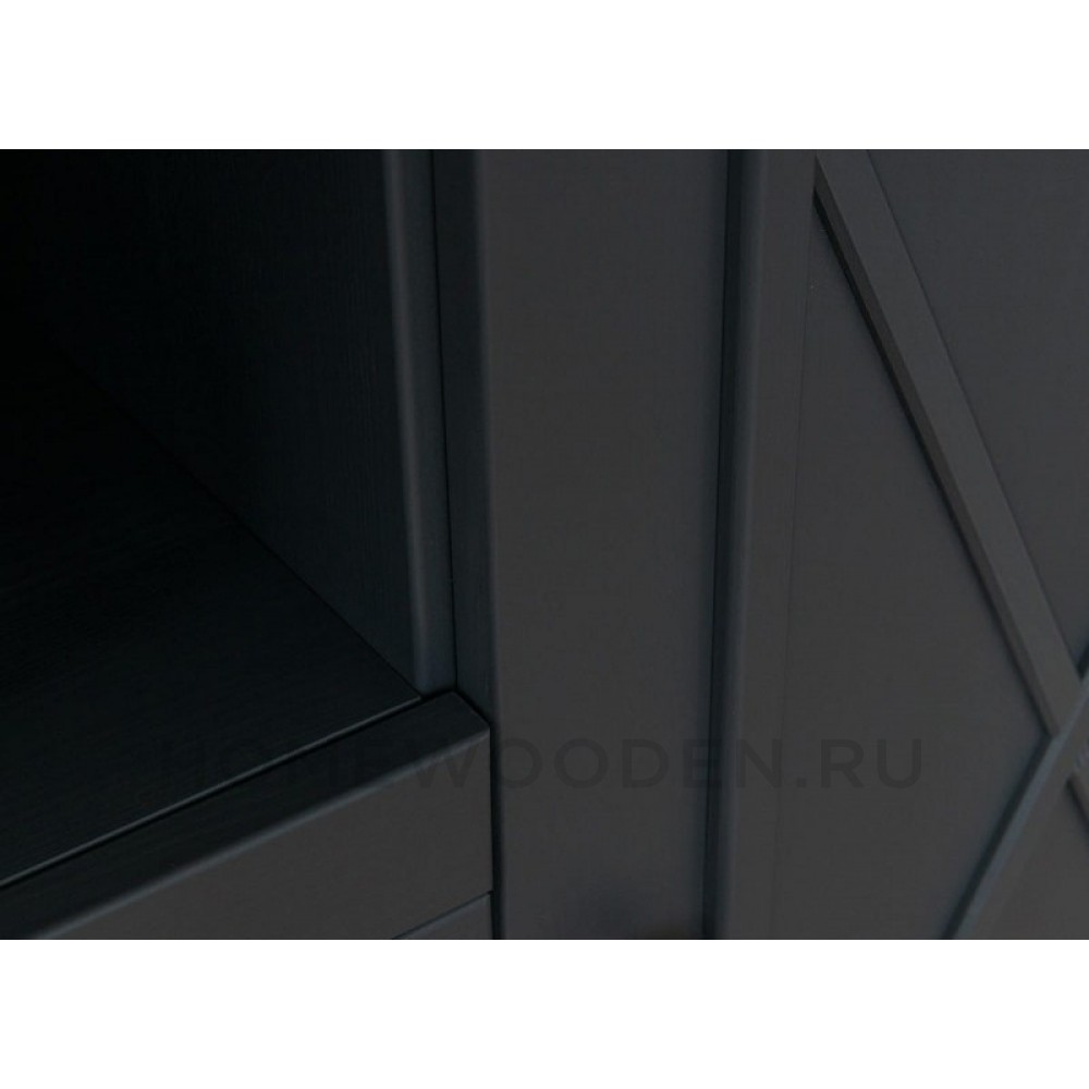 Комод Форест 2 двери 2 ящика серый 7012/бейц масло