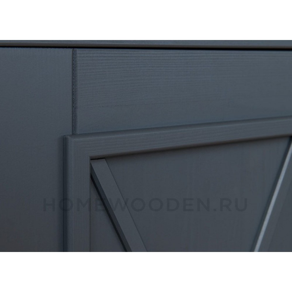 Комод Форест 2 двери 2 ящика серый 7012/бейц масло