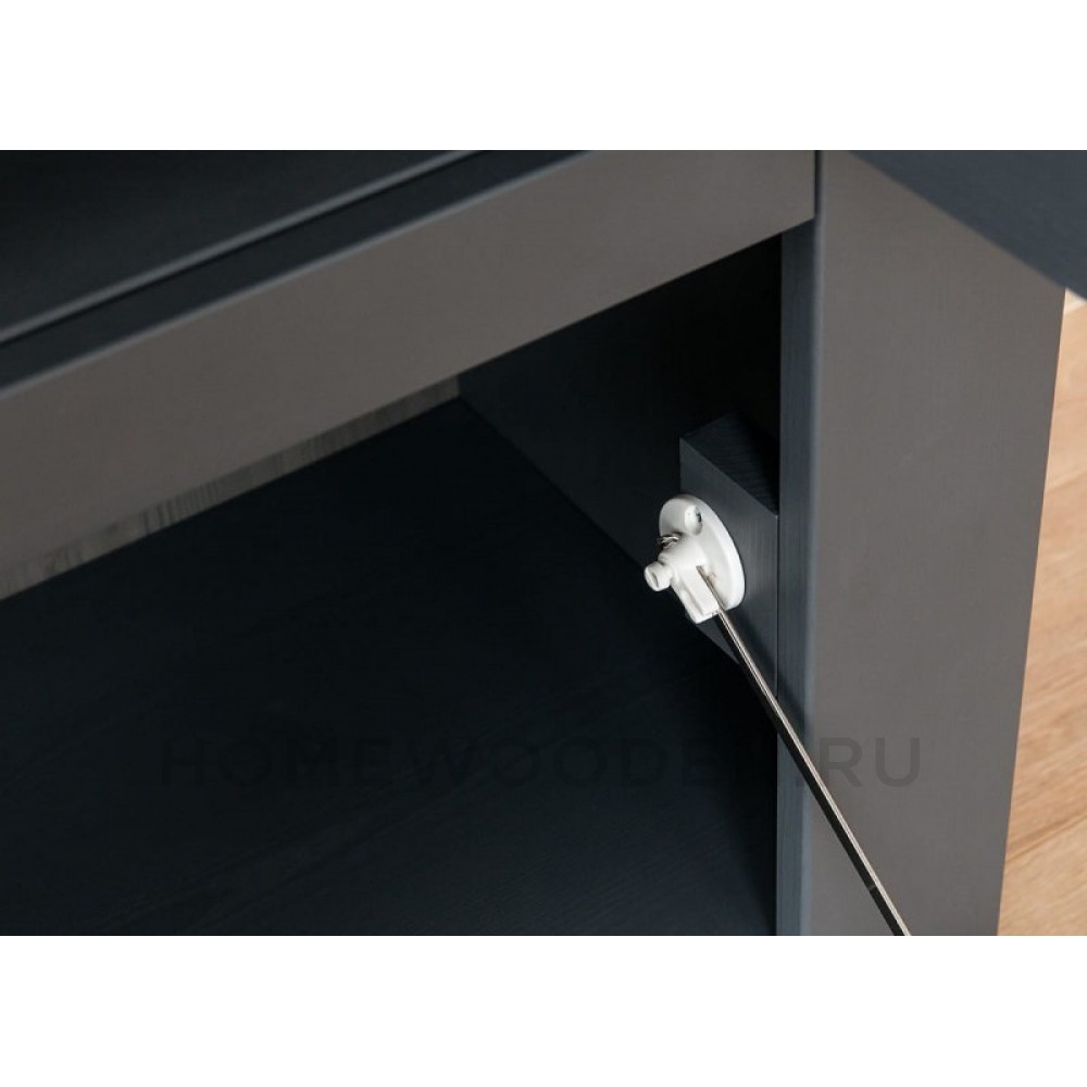 Комод Форест 2 двери и полки серый 7012/бейц масло