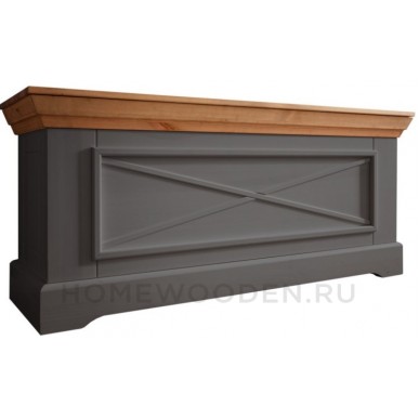 Сундук Форест с откидной крышкой серый 7012/бейц масло