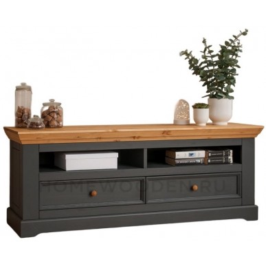 Тумба ТВ Форест 2 ящика серый 7012/бейц масло