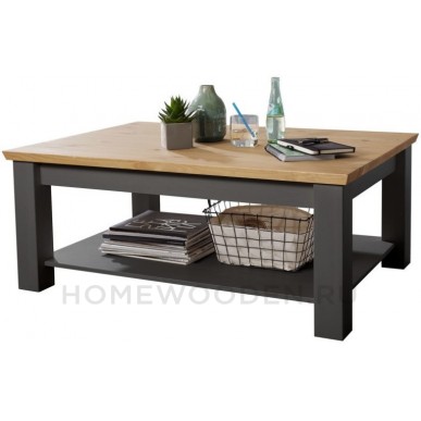 Стол журнальный Форест большой серый 7012/бейц масло