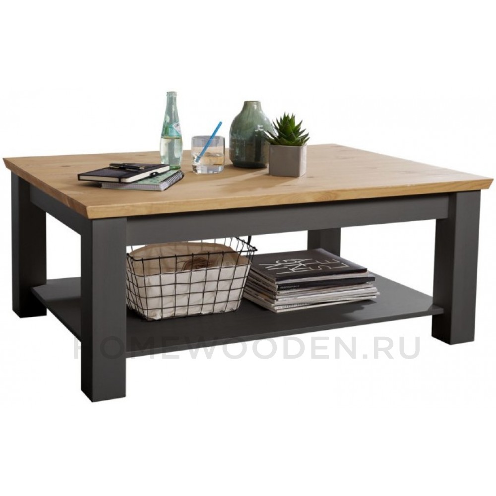 Стол журнальный Форест большой серый 7012/бейц масло