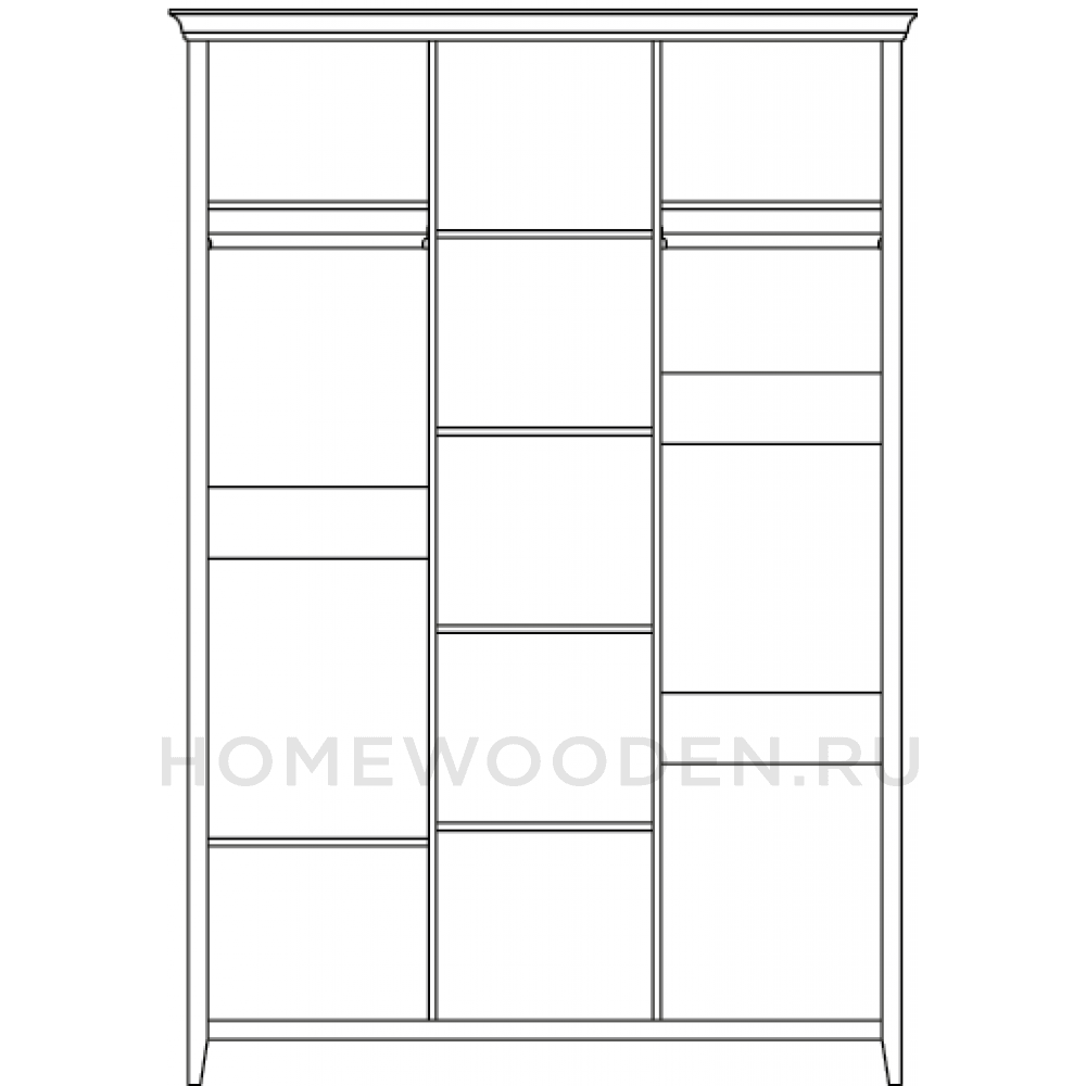 Шкаф для платья и белья Данте ГМ 8833