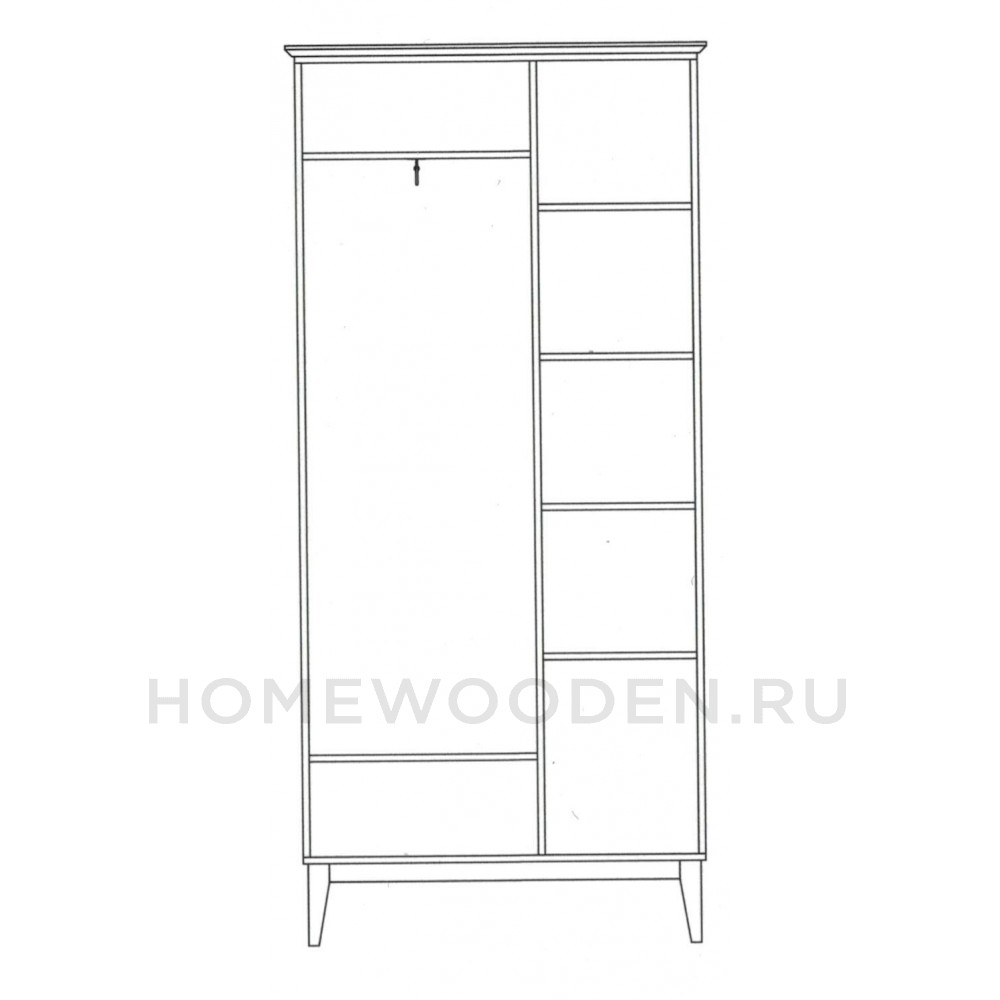 Шкаф для одежды Торино ГМ 4192-21