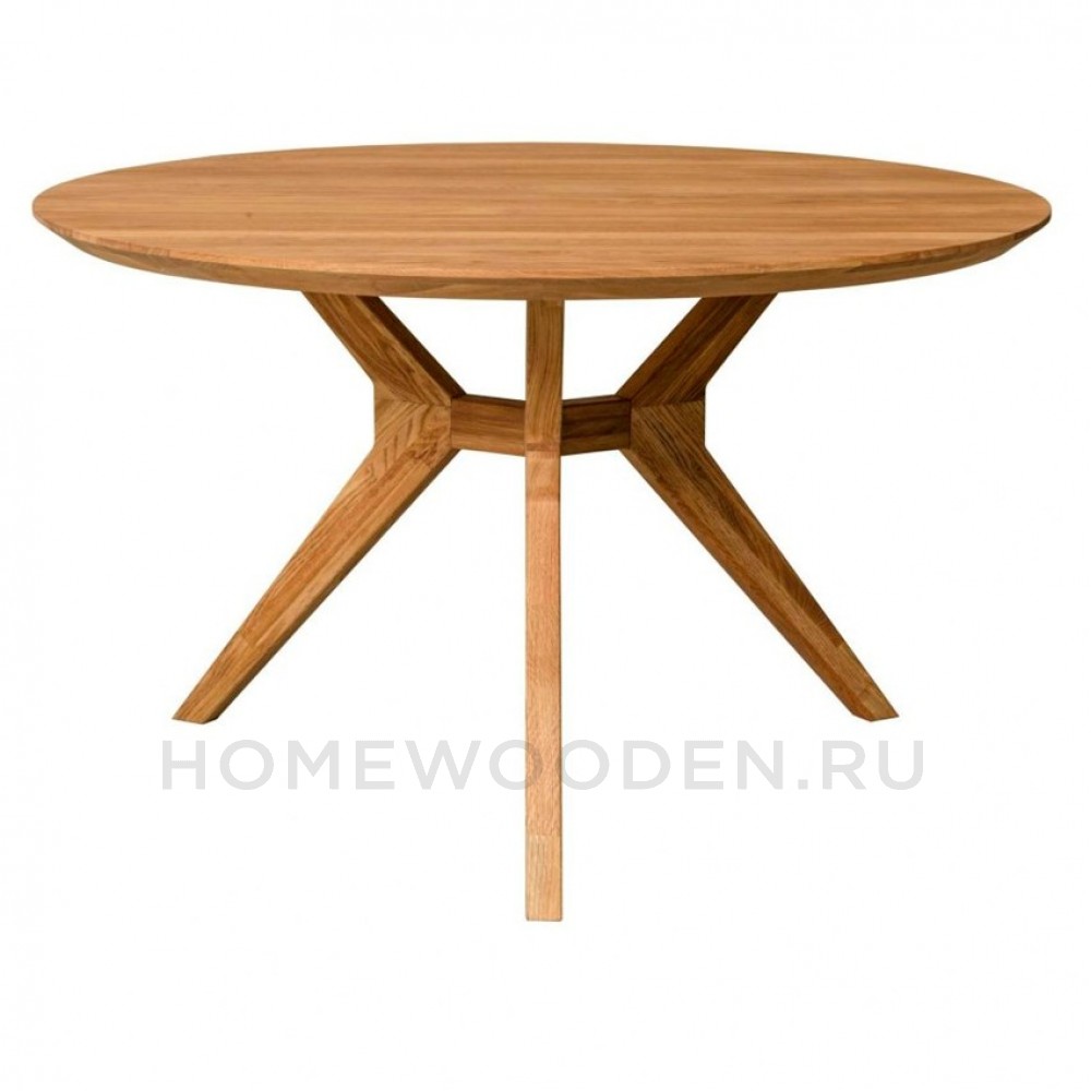 Cтол Раунд 3 массив дуба — 120х120