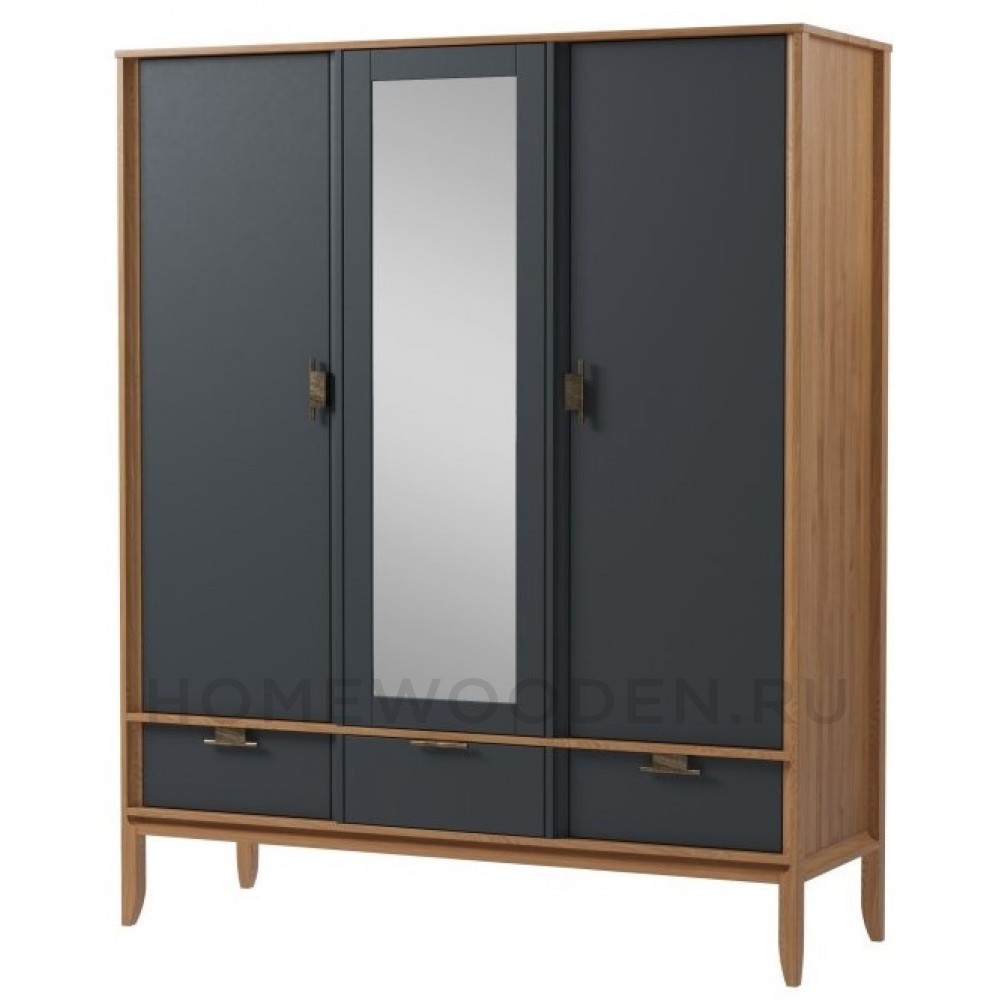 Шкаф 3х дверный с зеркалом Бридж