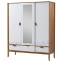 Шкаф 3х дверный с зеркалом Бридж