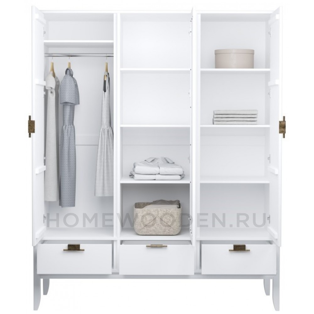 Шкаф 3х дверный с зеркалом Бридж