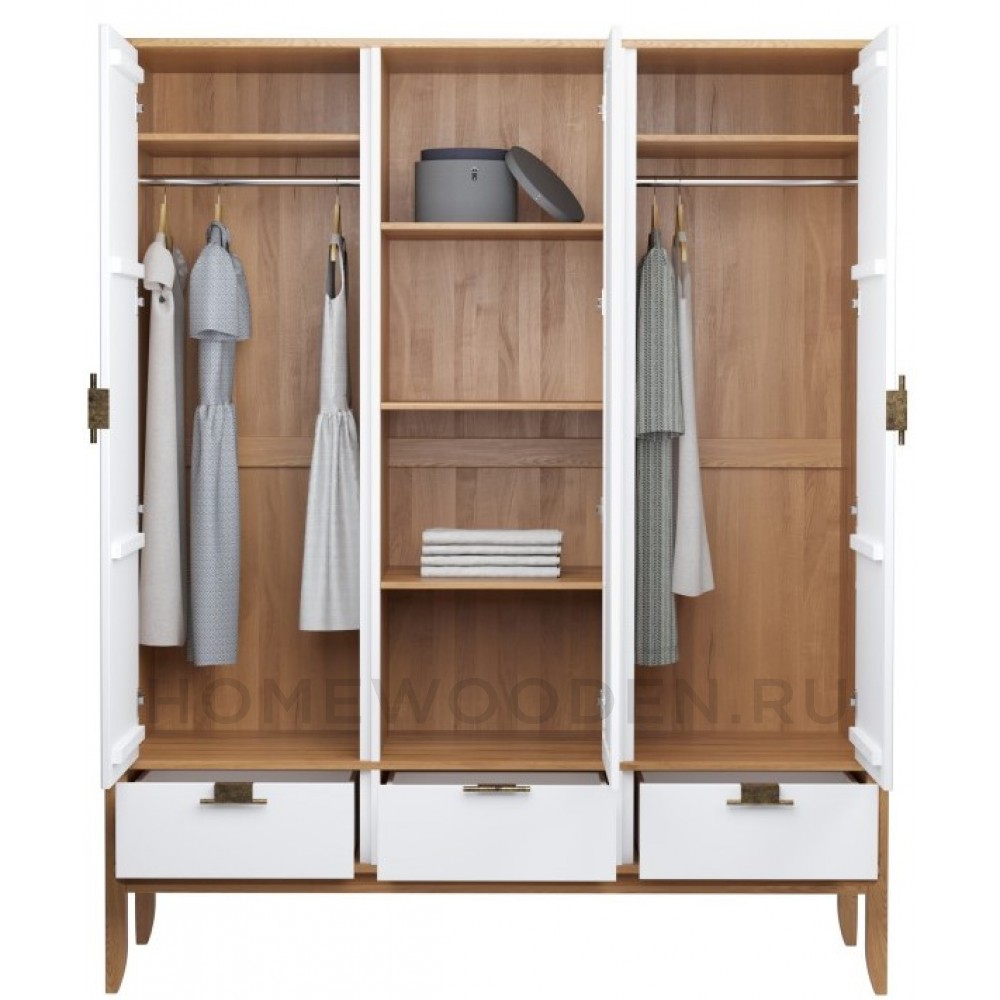 Шкаф 3х дверный с зеркалом Бридж