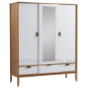 Шкаф 3х дверный с зеркалом Бридж