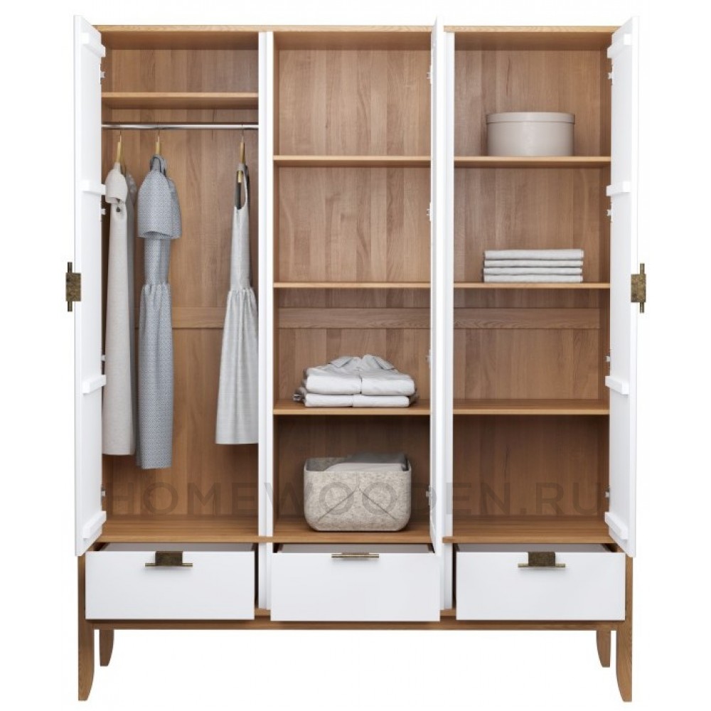 Шкаф 3х дверный с зеркалом Бридж