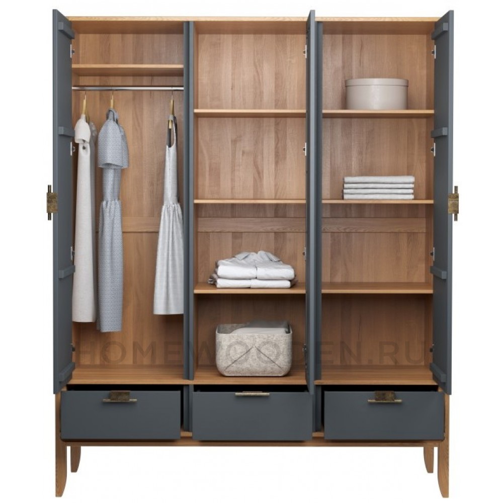 Шкаф 3х дверный с зеркалом Бридж