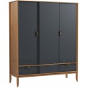 Шкаф 3х дверный с глухими дверями Бридж