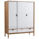 Шкаф 3х дверный с глухими дверями Бридж