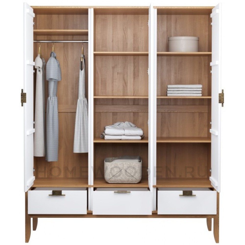 Шкаф 3х дверный с глухими дверями Бридж