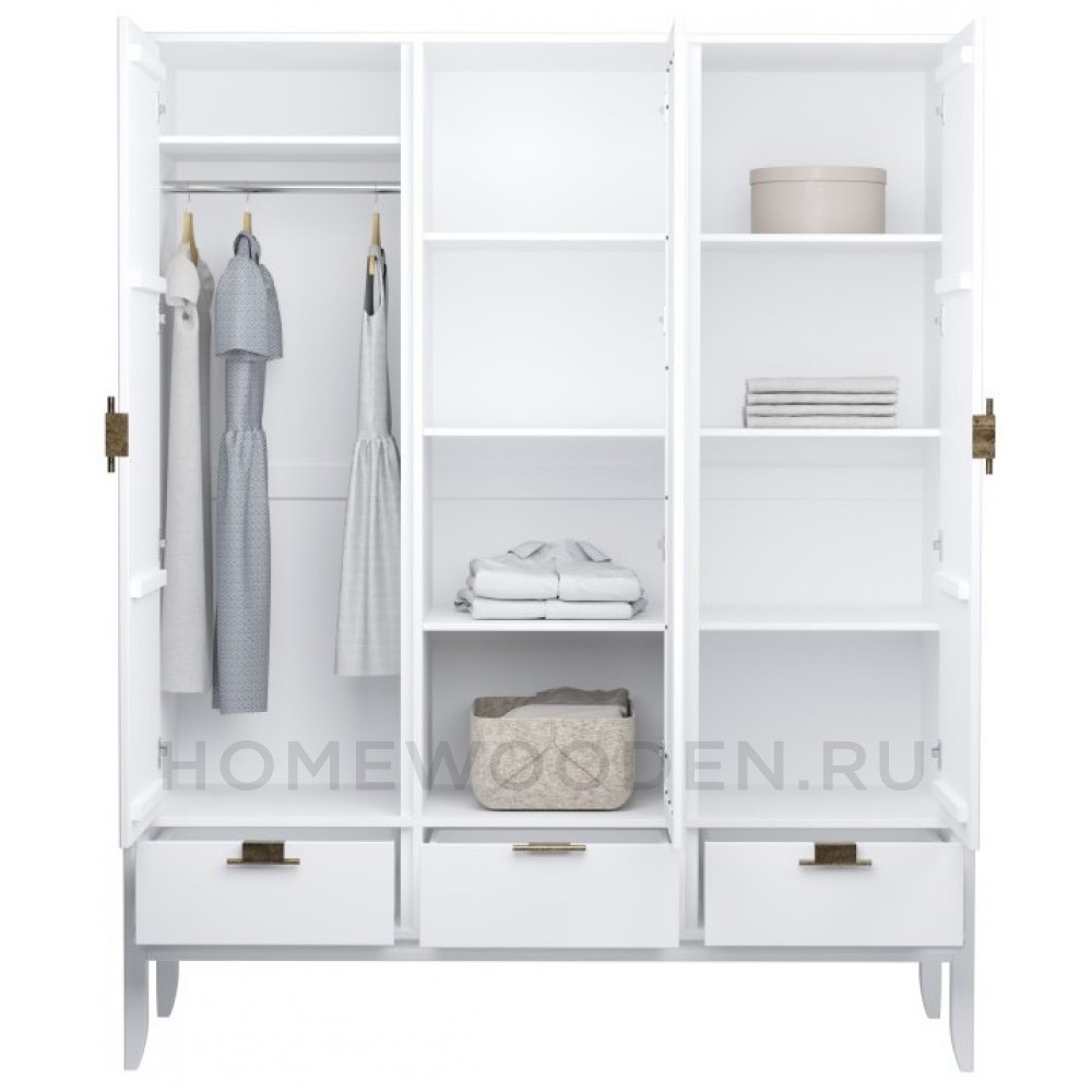 Шкаф 3х дверный с глухими дверями Бридж