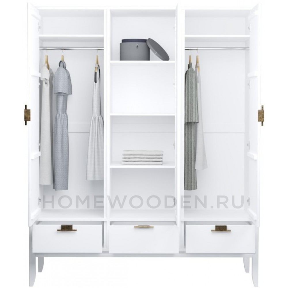 Шкаф 3х дверный с глухими дверями Бридж