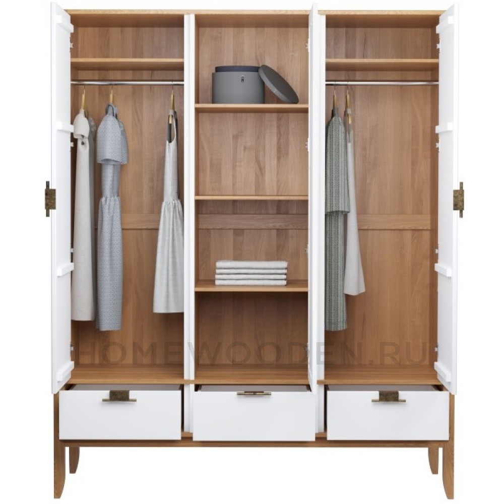 Шкаф 3х дверный с глухими дверями Бридж