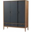Шкаф 3х дверный с глухими дверями Бридж