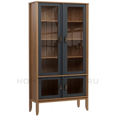 Шкаф для посуды Бридж широкий с 4-мя стеклянными дверями