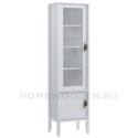 Шкаф для посуды Бридж узкий с 1-ой стеклянной дверью и 1 глухой дверью