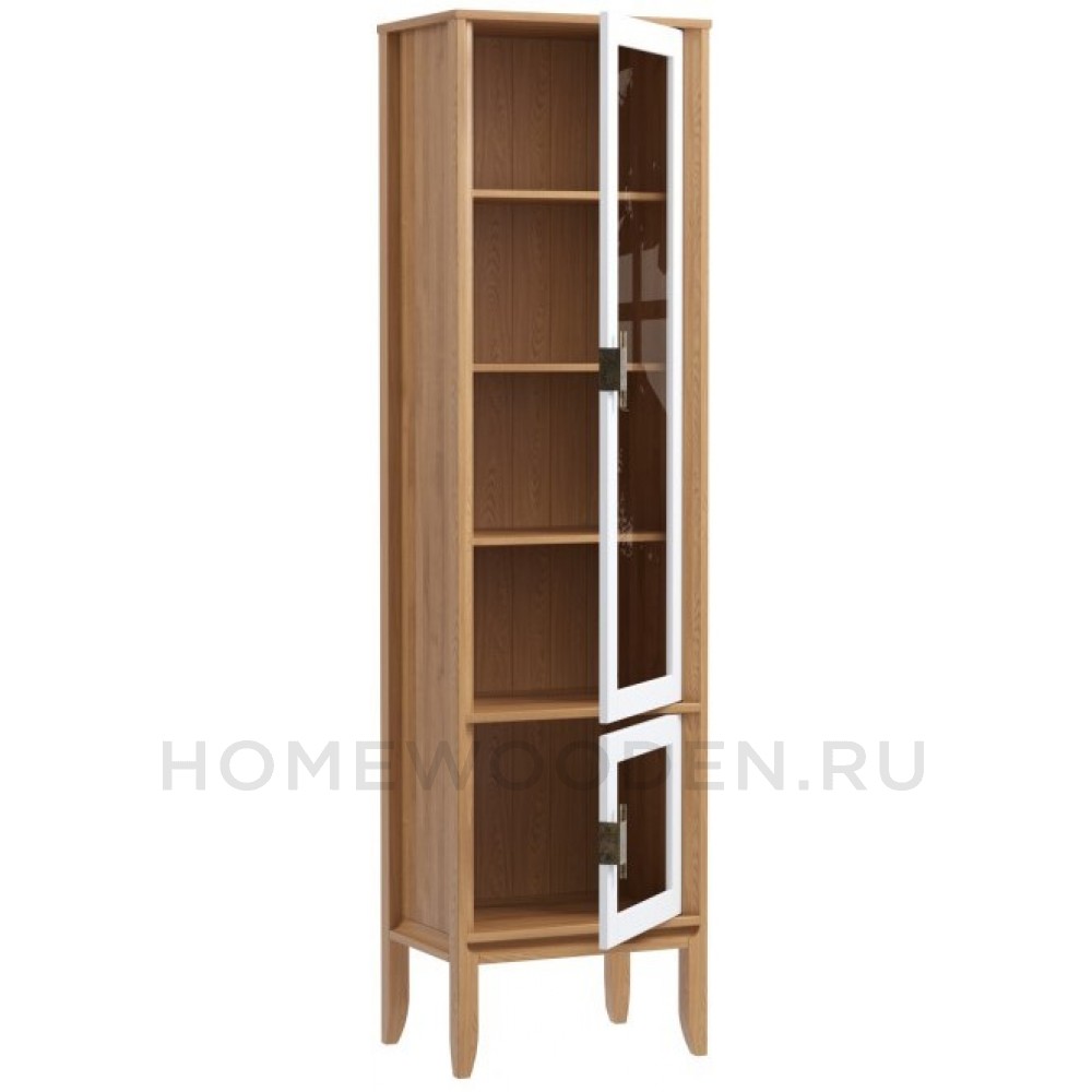 Шкаф для посуды Бридж узкий с 2-мя стеклянными дверями