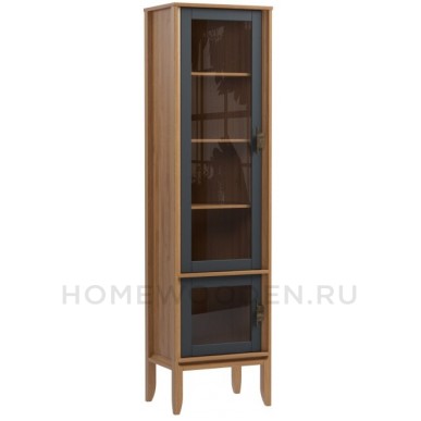 Шкаф для посуды Бридж узкий с 2-мя стеклянными дверями