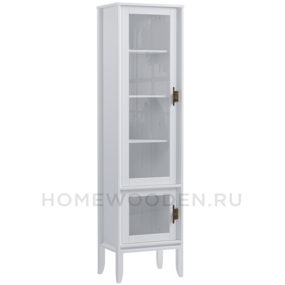 Шкаф для посуды Бридж узкий с 2-мя стеклянными дверями