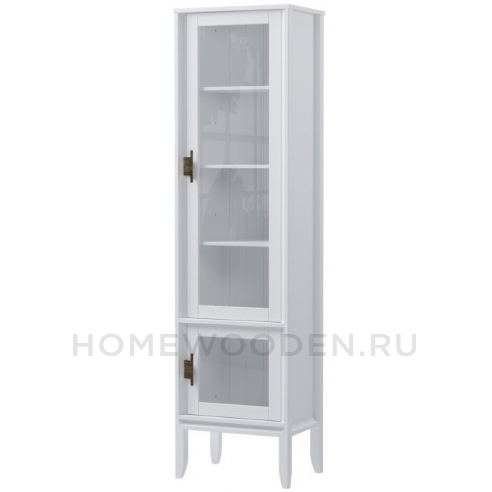 Шкаф для посуды Бридж узкий с 2-мя стеклянными дверями