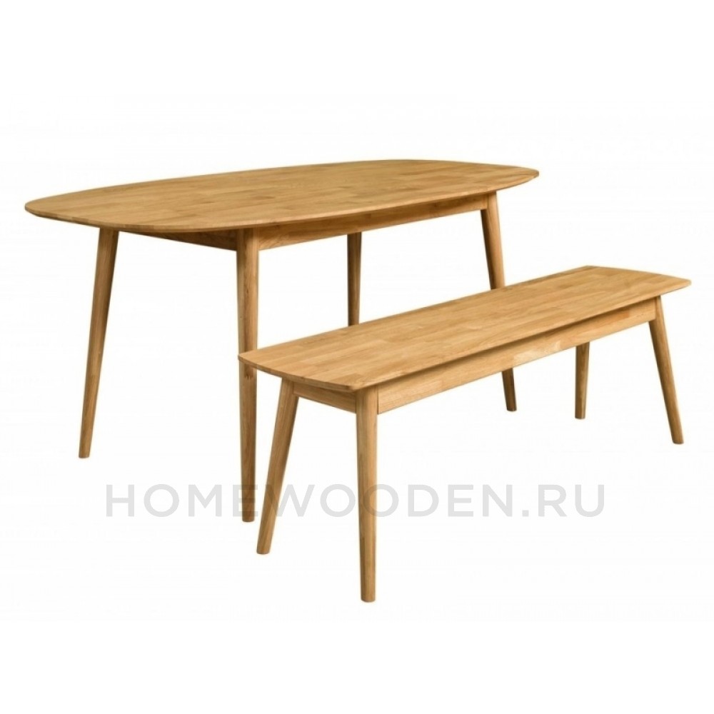 Стол обеденный Сканди 2.1 из массива дуба 160*90