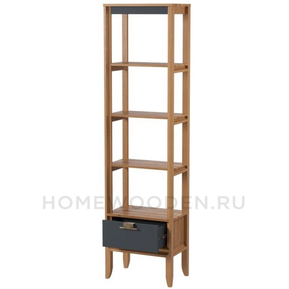 Стеллаж Бридж сквозной узкий с 1 ящиком