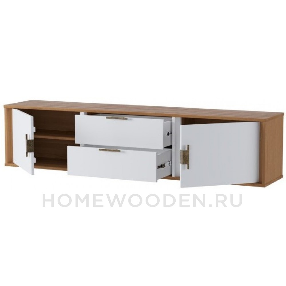 Тумба ТВ Бридж подвесная 2 двери 2 ящика