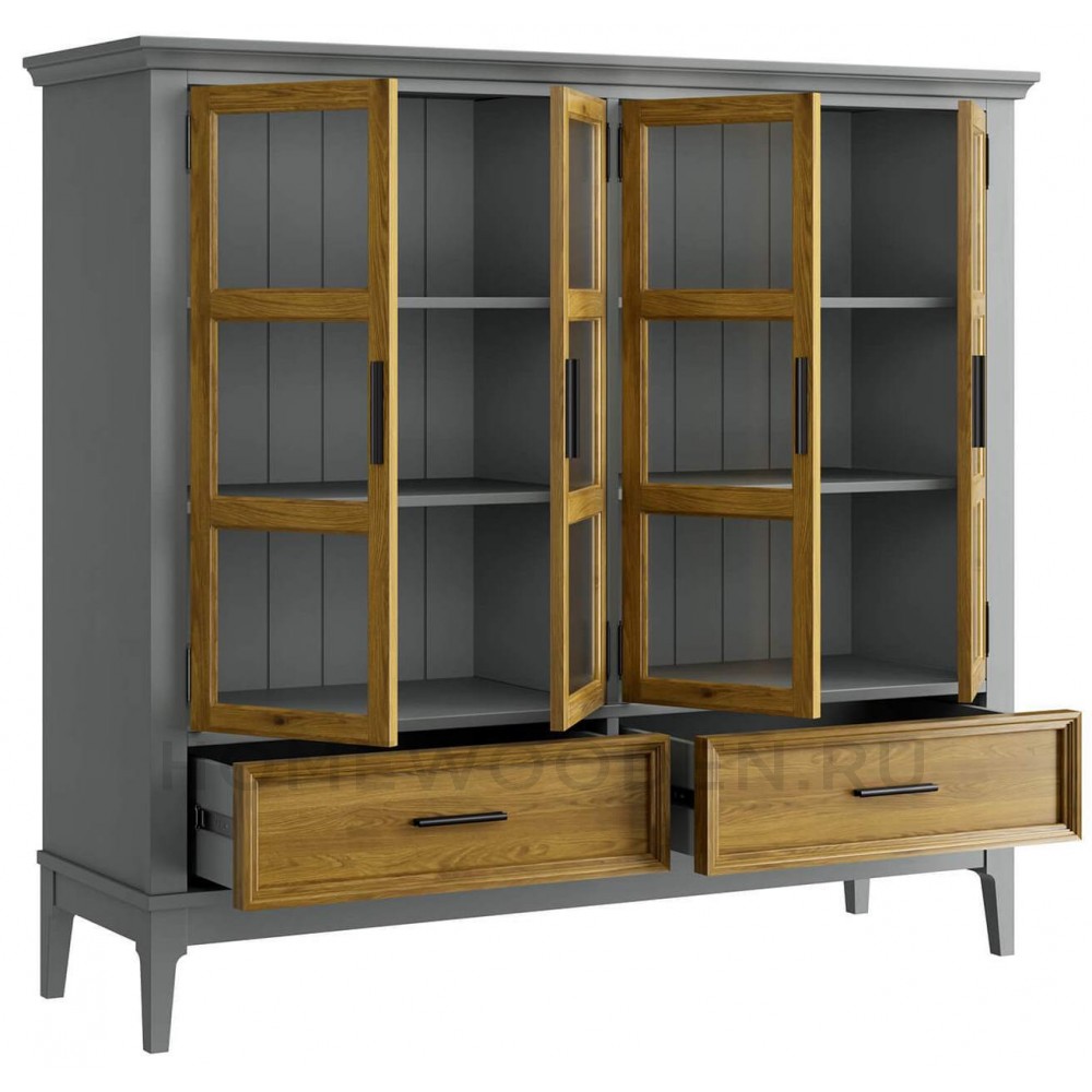 Шкаф для посуды Квадро-С 42 из массива сосны