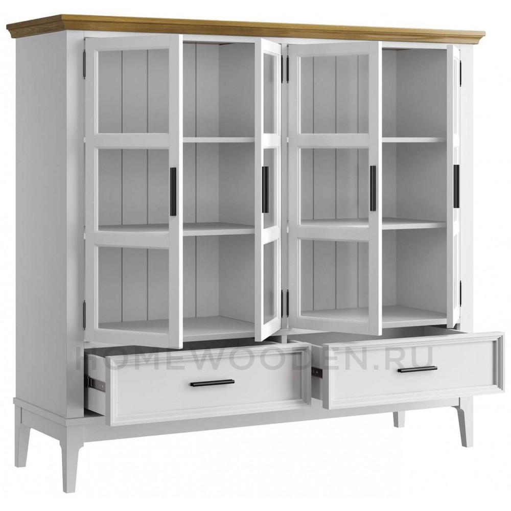 Шкаф для посуды Квадро-С 42 из массива сосны