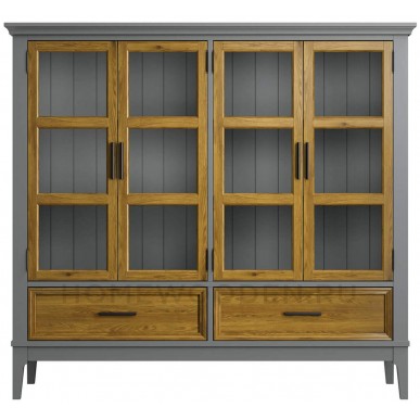 Шкаф для посуды Квадро-С 42 из массива сосны