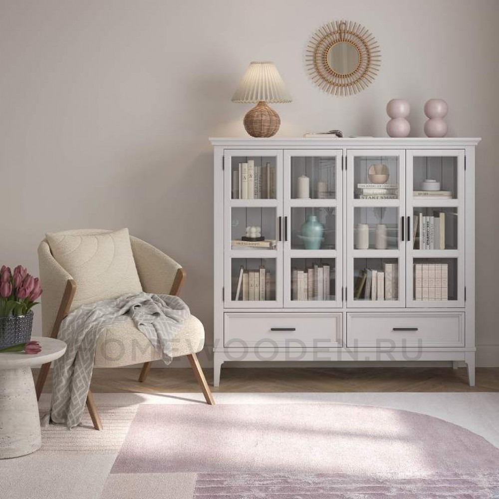 Шкаф для посуды Квадро-С 42 из массива сосны