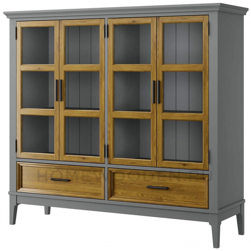 Шкаф для посуды Квадро-С 42 из массива сосны