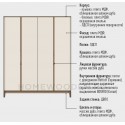Шкаф для платья и белья Сиена ГМ 8701