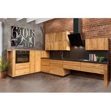 Кухня Берген массив дуба 190х380 см