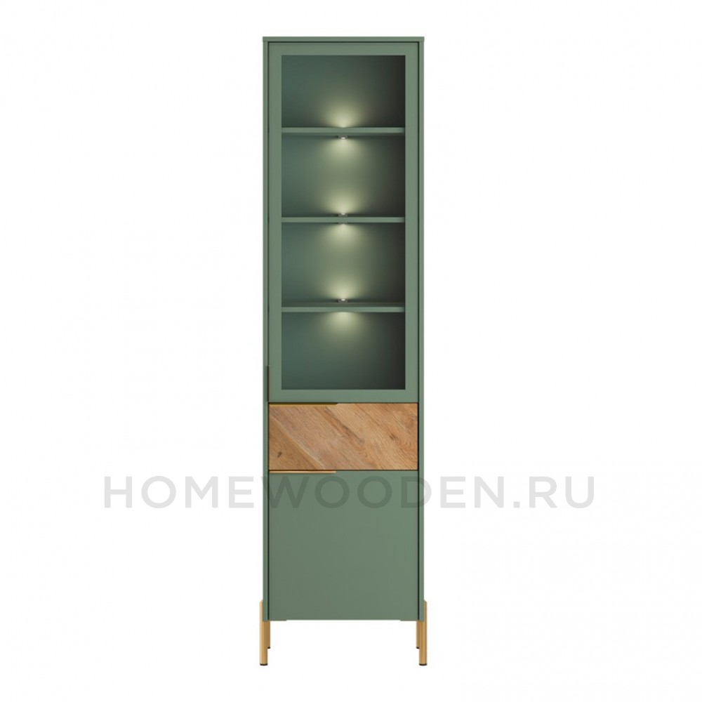 Витрина Сиена REG1W1D1S с подсветкой