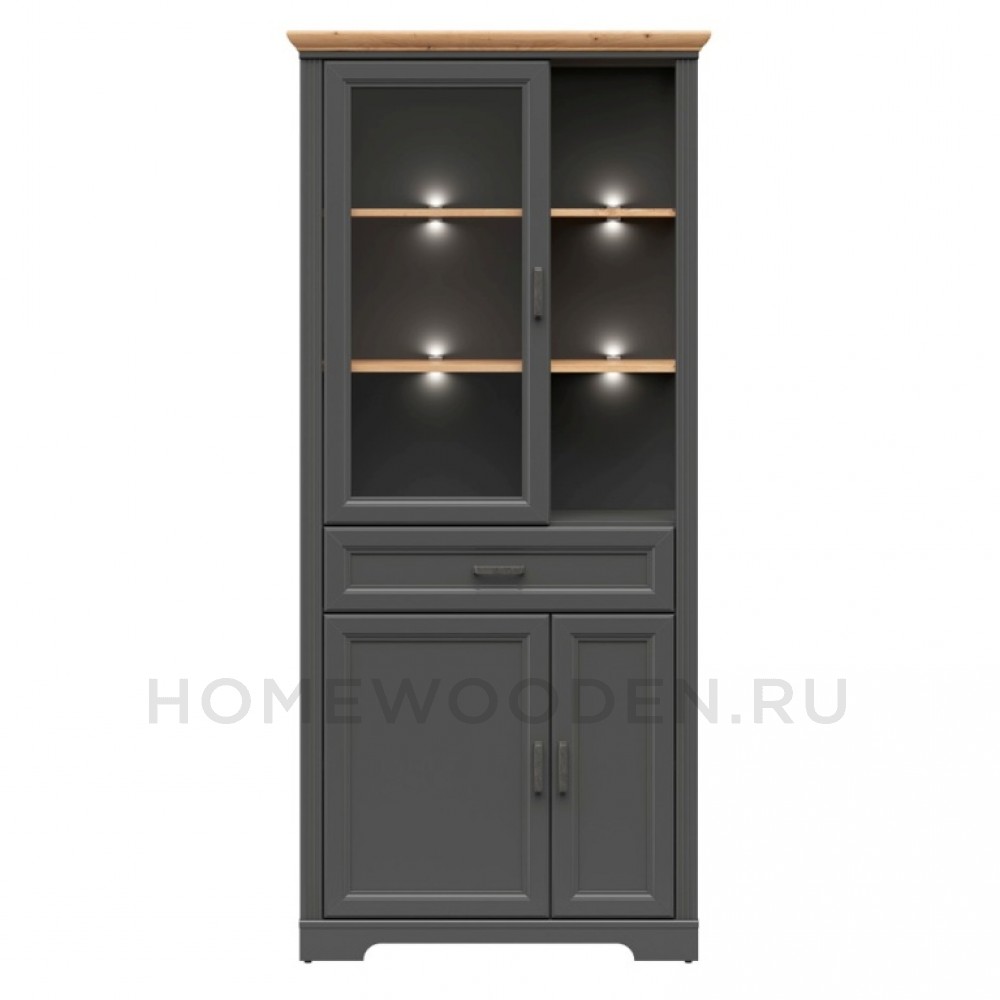 Шкаф с витриной Жасмин REG1W2D1S с подсветкой