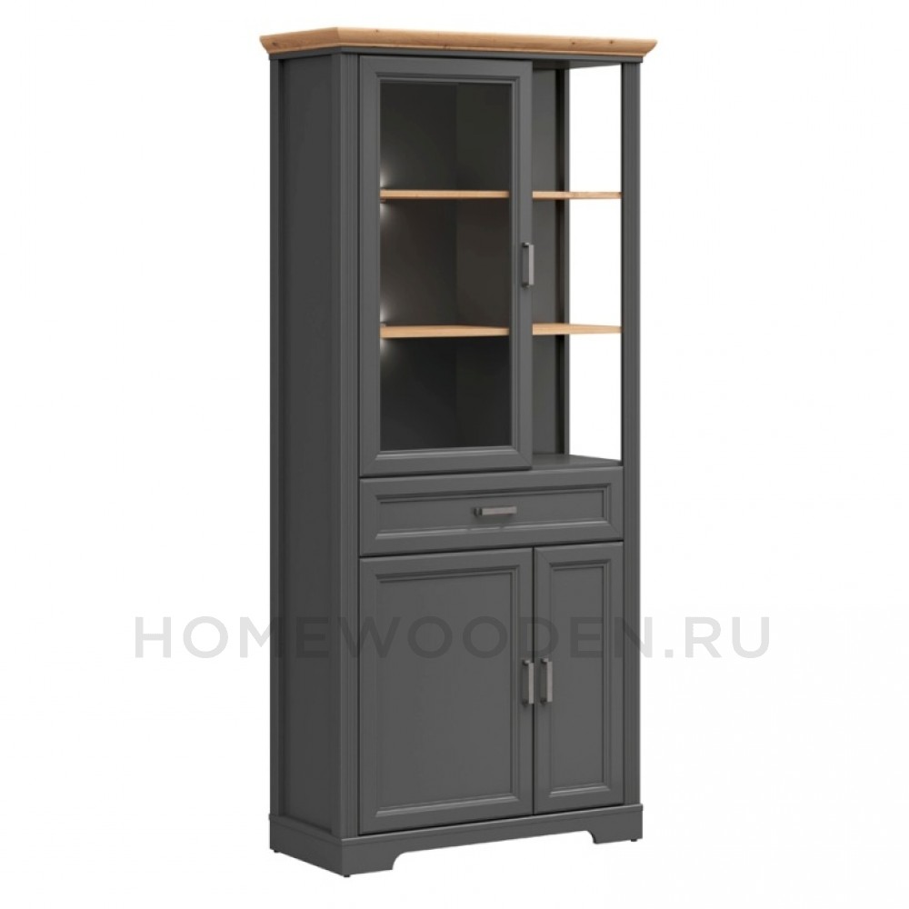 Шкаф с витриной Жасмин REG1W2D1S с подсветкой