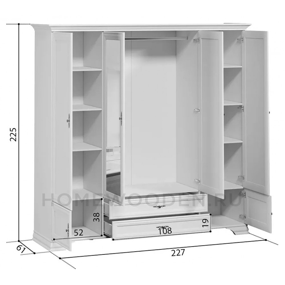 Шкаф Кентаки SZF6D2S