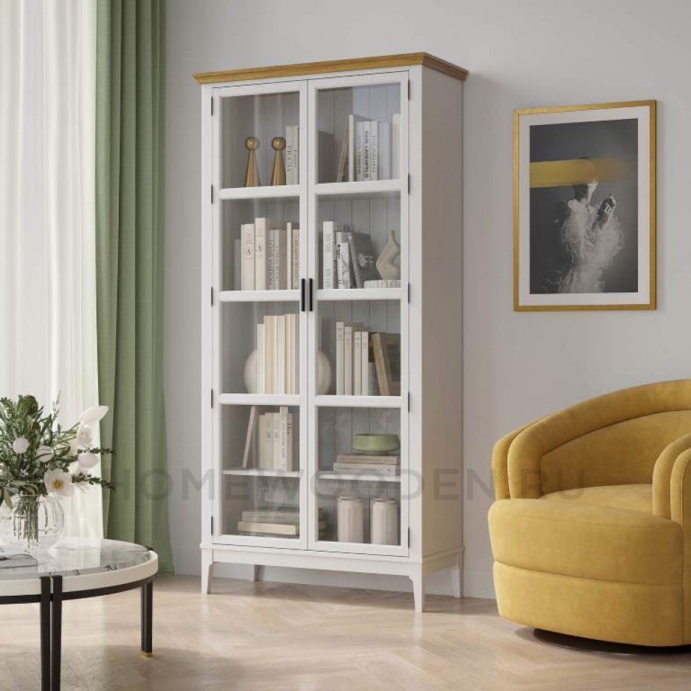 Шкаф для книг Квадро-С 220 из массива сосны