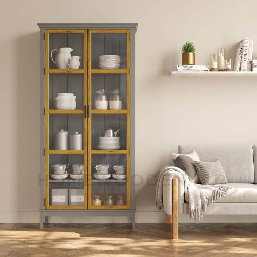 Шкаф для книг Квадро-С 220 из массива сосны